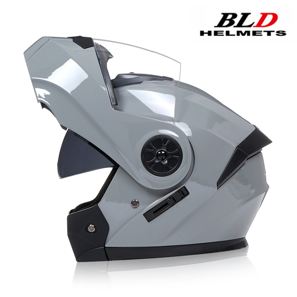 Full Face Motorcycle Helmet With Bluetooth - خوذة دراجة نارية بعدسة مزدوجة وحدات
