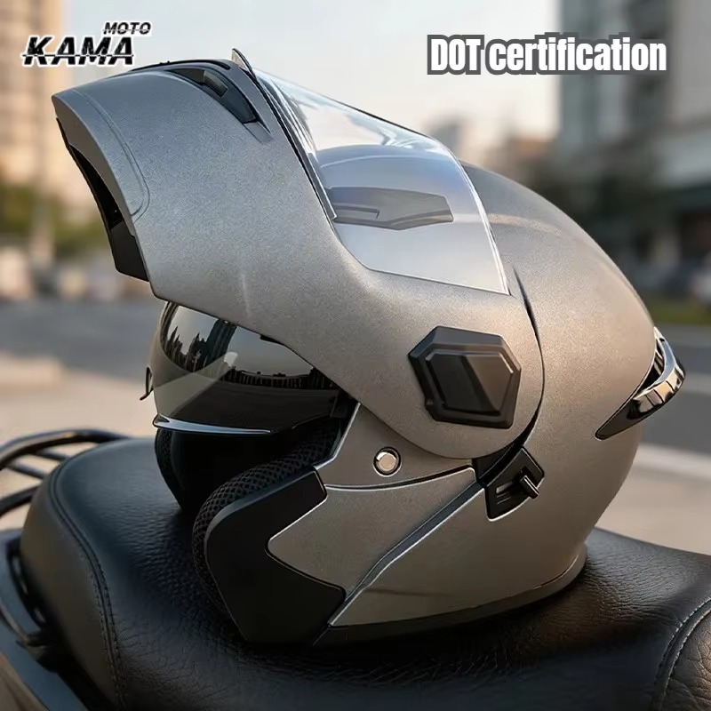 Modular Flip Up Motorcycle Helmet Dot Approved - خوذة دراجة نارية قابلة للطي، تصميم