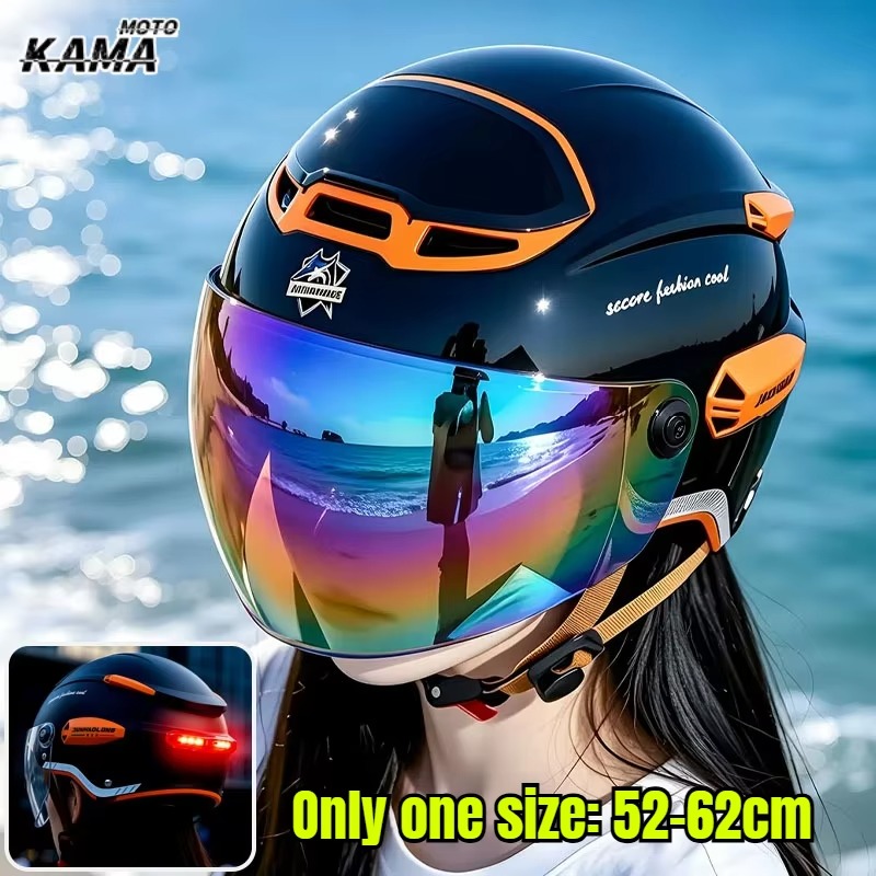 خوذة دراجة نارية صيفية كلاسيكي - مراجعة Dual Visor Motorcycle Racing Helmet وسعره