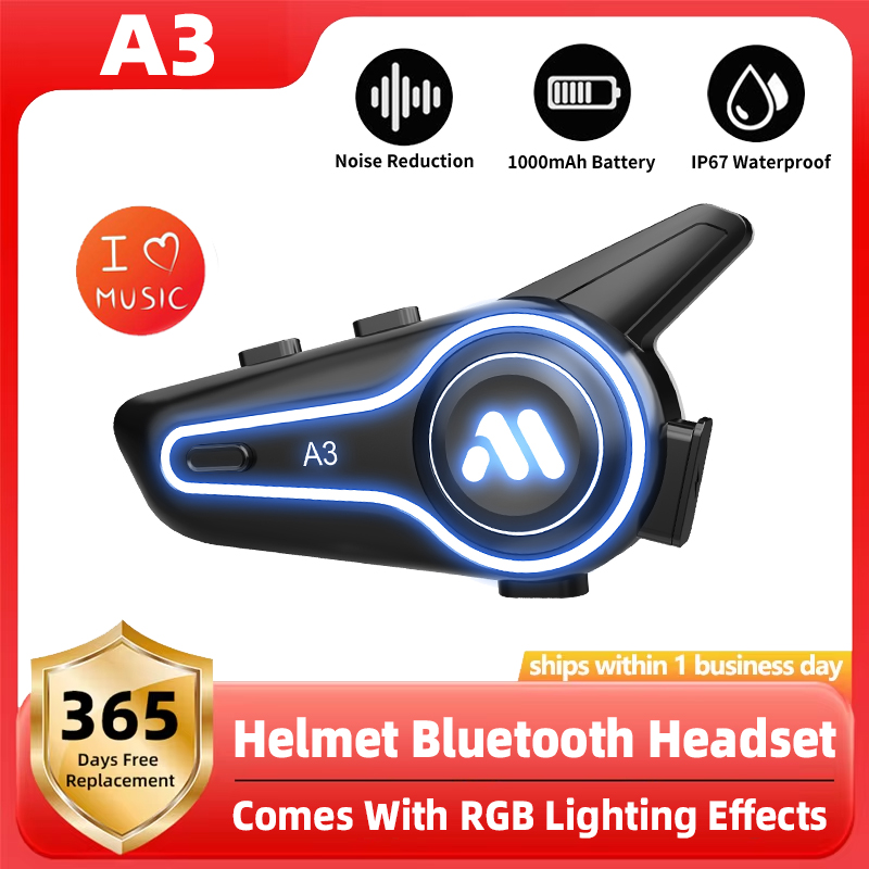 جديد A3 دراجة نارية خوذة سماعة - مراجعة Full Face Motorcycle Helmet With Bluetooth وسعره